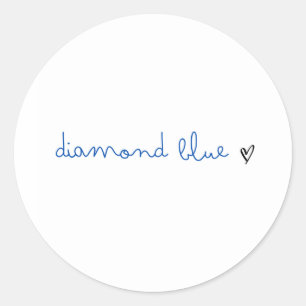 diamantblauwe kleine sticker