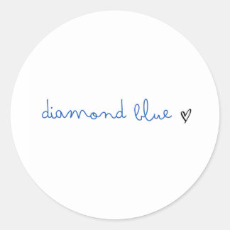 diamantblauwe kleine sticker
