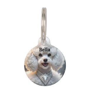 "Diamantdiva: De Glamoureuze Poodle in Glitter" Huisdierpenning