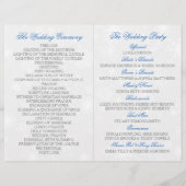 Diamante Snowflake & Blue Ribbon Winter Wedding (Achterkant)