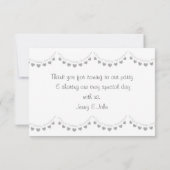 Diamanten 60-jarig huwelijksjubileum slingers beda bedankkaart (Achterkant)