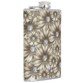 Diamanten Bloemen Edelsteen Flask Heupfles (Rechts)