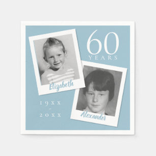 Diamanten Bruiloft 60ste Verjaardag Kinderfoto's Servet