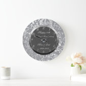 Diamanten Bruiloft Floral Damask 50ste Huwelijksju Grote Klok (Huis)