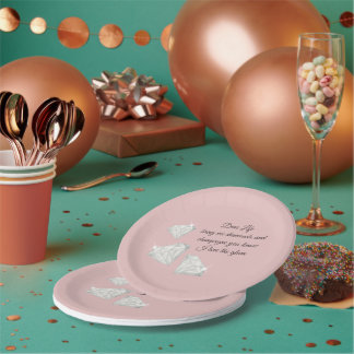 Diamanten & Champagne Citaat – Dear Life Editie Papieren Bordje