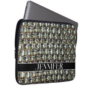 diamanten, edelstenen sieraden laptop sleeve