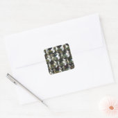 diamanten, elegante  edelstenen vierkante sticker (Envelop)