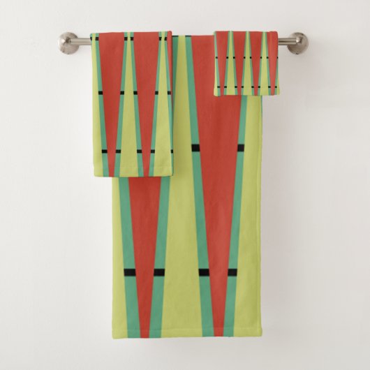 Diamanten en driehoeken bad handdoek (Insitu)