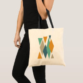 Diamanten en driehoeken Mid Century Moderne Canvas Tote Bag (Voorkant (product))