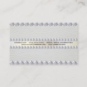 diamanten en leder visitekaartje (Achterkant)