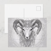 Diamanten en Ram in april Briefkaart (Voorkant / Achterkant)