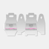 Diamanten en roze lint 30e verjaardag bedankdoosjes (Uitgevouwen)