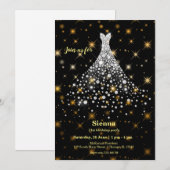 Diamanten glanzende jurk kaart (Voorkant / Achterkant)