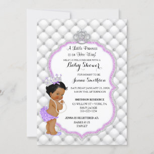 Diamanten Glitter Etnische Prinses Baby Meisje Lav Kaart