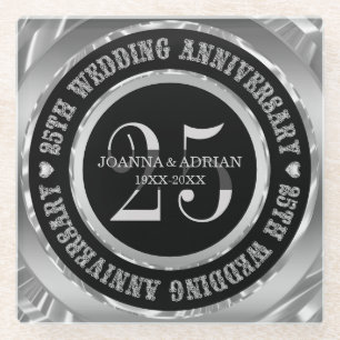 Diamanten harten en tekst glazen onderzetter