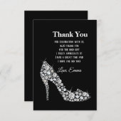 diamanten hoge hakken glitter elegant bedankt (Voorkant / Achterkant)