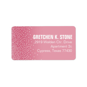 Diamanten in de lucht Mailing   roze Etiket