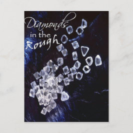 Diamanten in de ruwe briefkaart
