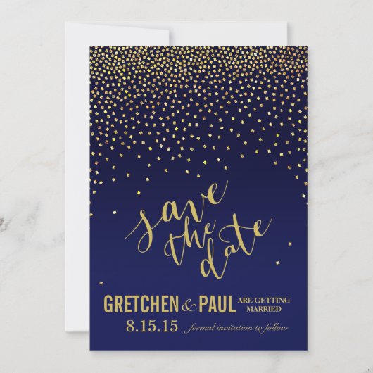 Diamanten in het Sky Wedding Save the Date | marin (Voorkant)