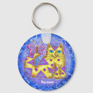 diamanten katten sleutelhanger