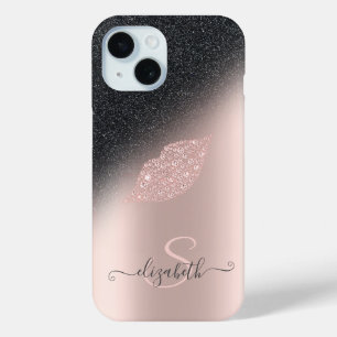 Diamanten Lippen Glitter Ombre Roze Goud