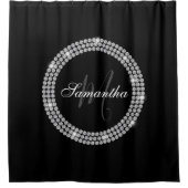 Diamanten Monogram Douchegordijn (Voorkant)