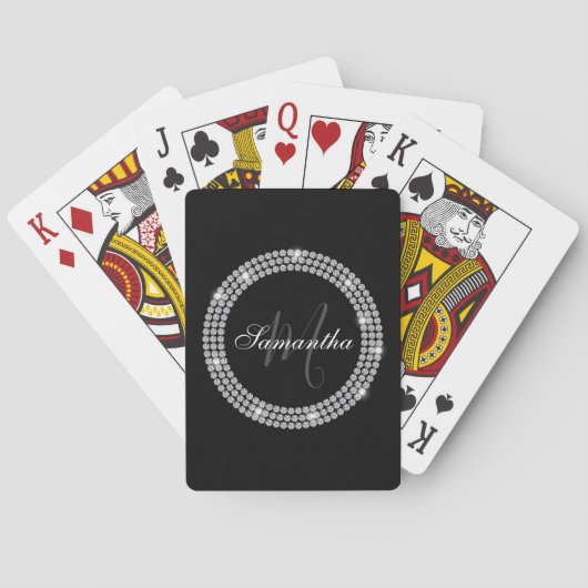 Diamanten Monogram Pokerkaarten (Achterkant)