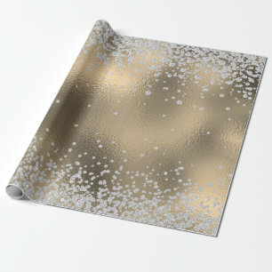 Diamanten nep glitters glans roodborstje-ei turkoo cadeaupapier