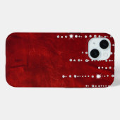 Diamanten op rood leer Case-Mate iPhone case (Achterkant (horizontaal))