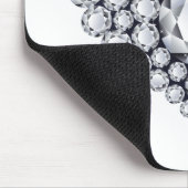 diamanten op zwarte Pareltjes Muismat (Hoek)