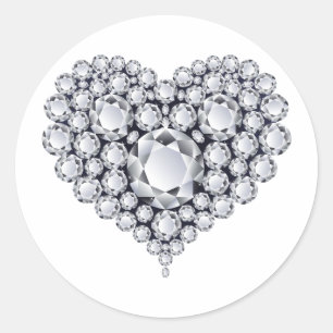 diamanten op zwarte Pareltjes Ronde Sticker