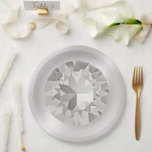 Diamanten papieren borden bordje