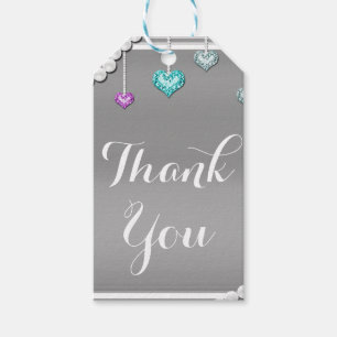 Diamanten & Parels Bling Sieraden Glam Verjaardags Cadeaulabel