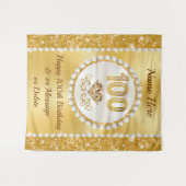 Diamanten, Parels Groot, 100e Verjaardag Achtergro Wandkleed (Voorkant (horizontaal))