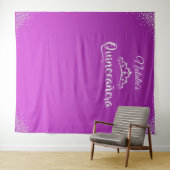 Diamanten Prinsessen Kroon Quinceañera Achtergrond Wandkleed (In Situ (horizontaal))