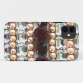 Diamanten robijnen parels Case-Mate iPhone case (Achterkant (horizontaal))