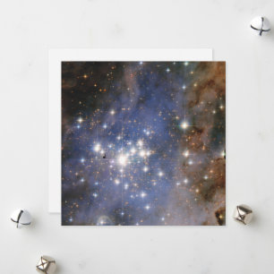 Diamanten sterren in Carina Nebula Hubble Space Feestdagenkaart