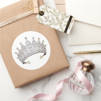 diamanten tiara gift ronde sticker