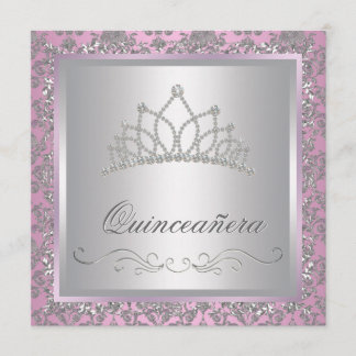 Diamanten Tiara Roze Prinsessenfeest Kaart
