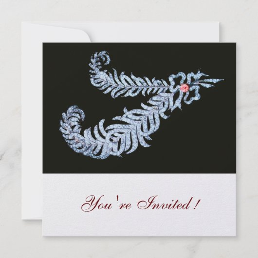 DIAMANTEN VEREN , Roze Ijs Metaalglans Kaart (Voorkant)