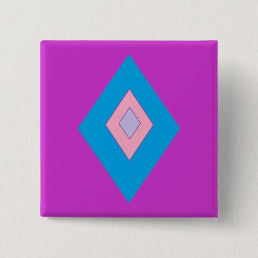 diamanten vierkante button 5,1 cm (Voorkant)