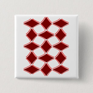 diamanten vierkante button 5,1 cm