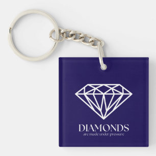 diamanten worden gemaakt onder druk-inspringingspr sleutelhanger