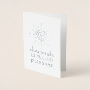 Diamanten Worden Gemaakt onder Druk Zilverfolie Folie Kaarten