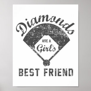 Diamanten zijn een meisjes beste vriend Shirt Zach Poster