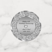 Diamanten & Zilveren Achtergrond Confetti (Kleine voorkant)