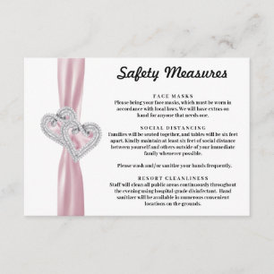 Diamantharten Pink Ribbon Veiligheidsmaatregelen Informatiekaartje