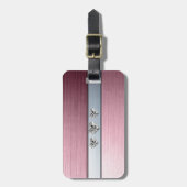 diamantharten tegen lichtroze achtergrond bagagelabel (Voorkant verticaal)