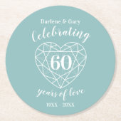 Diamantjubileum 60 jaar liefde onderzetters (Voorkant)