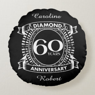 diamantkreet ter gelegenheid van het 60ste huwelij rond kussen